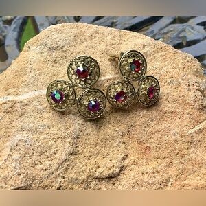 Vintage Coro Trefoil Clip Earrings